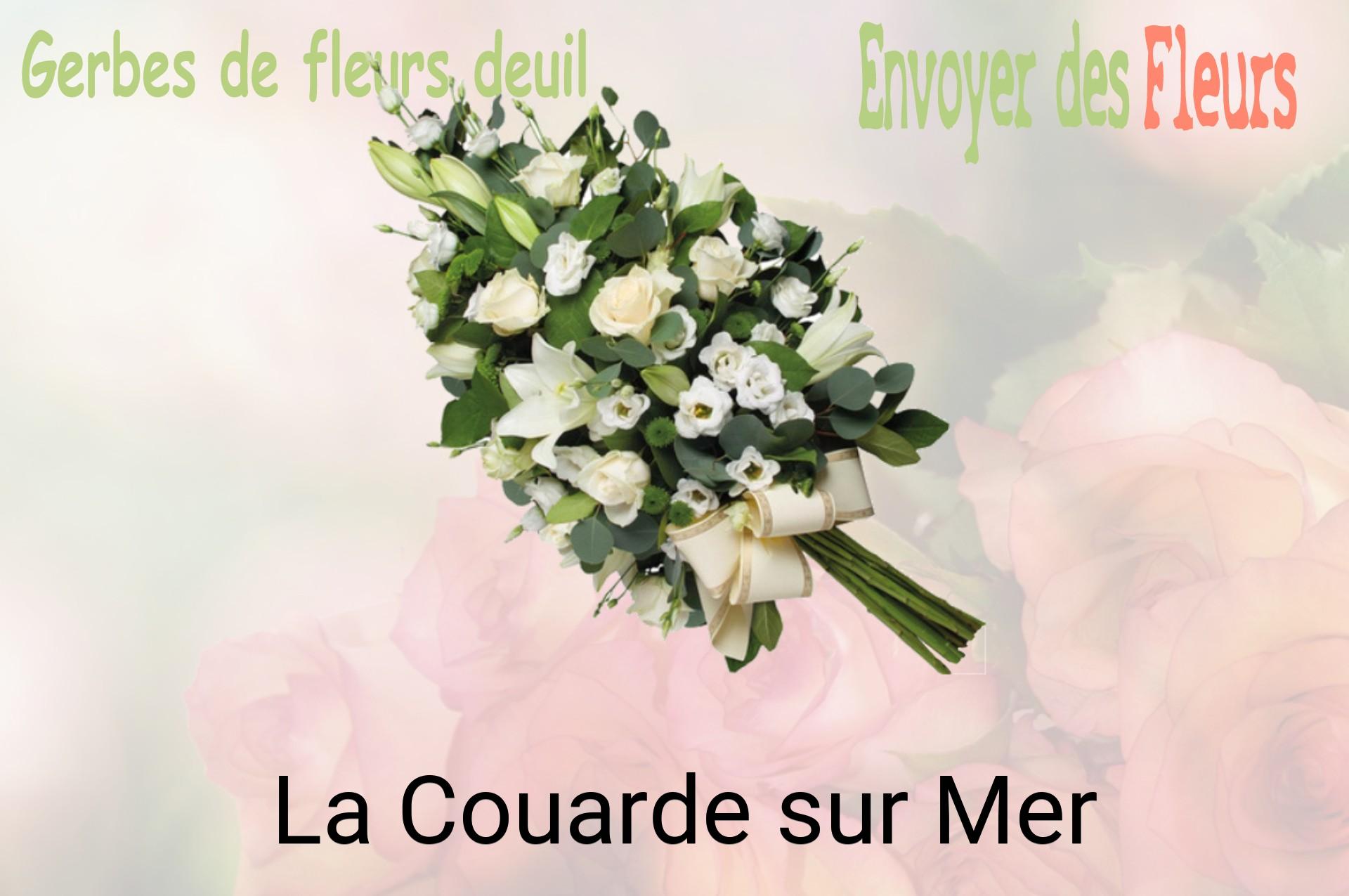 Gerbe de fleurs de deuil livrée à La Couarde-sur-Mer